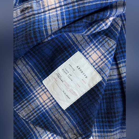 L.L Bean Women’s Archive Flannel Signature Top Womens Medium Blue Plaid Chamois - Picture 11 of 14